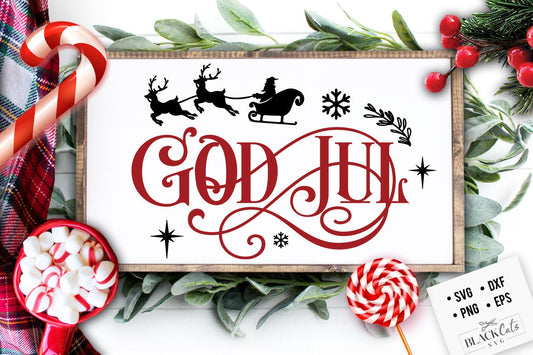 God Jul svg, Scandinavian Christmas svg, God Jul Christmas svg, Norwegian Christmas svg, Swedish Christmas svg, God Jul