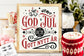 God Jul svg, Scandinavian Christmas svg, God Jul Santa Poster svg, Norwegian Christmas svg, Swedish Christmas svg, Och gott nytt år svg