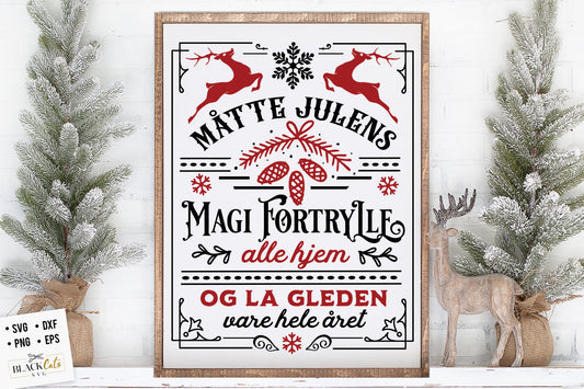 God Jul svg, Scandinavian Christmas Wishes svg, God Jul rustic sign svg, God Jul Christmas svg, Norwegian Christmas svg, Folk sign svg