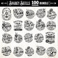 Snarky skulls bundle 100 designs SVG, Adult humor svg, Sarcastic bundle svg, Funny skeleton bundle svg, skeleton svg, Sassy Bundle svg