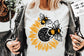Bee and sunflower svg, Two bees and sunflower svg, Bee svg, Sunflower svg, Honey bee svg, Honey svg, Bee quotes svg
