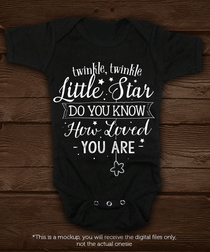 Twinkle twinkle little star SVG file Cutting File Clipart in Svg, Eps, Dxf, Png for Cricut & Silhouette - BlackCatsSVG
