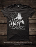 Happy camper -  SVG file Cutting File Clipart in Svg, Eps, Dxf, Png for Cricut & Silhouette - BlackCatsSVG