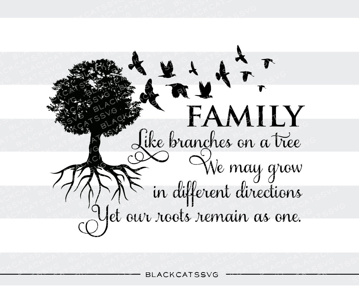 Family tree -  SVG file Cutting File Clipart in Svg, Eps, Dxf, Png for Cricut & Silhouette - BlackCatsSVG