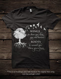 Wings and Roots family tree  -  SVG file Cutting File Clipart in Svg, Eps, Dxf, Png for Cricut & Silhouette - BlackCatsSVG