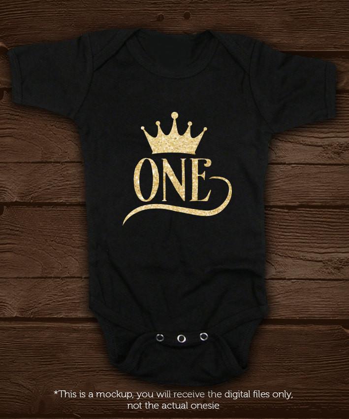 One crown SVG file Cutting File Clipart in Svg, Eps, Dxf, Png for Cricut & Silhouette - BlackCatsSVG