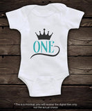 One crown SVG file Cutting File Clipart in Svg, Eps, Dxf, Png for Cricut & Silhouette - BlackCatsSVG