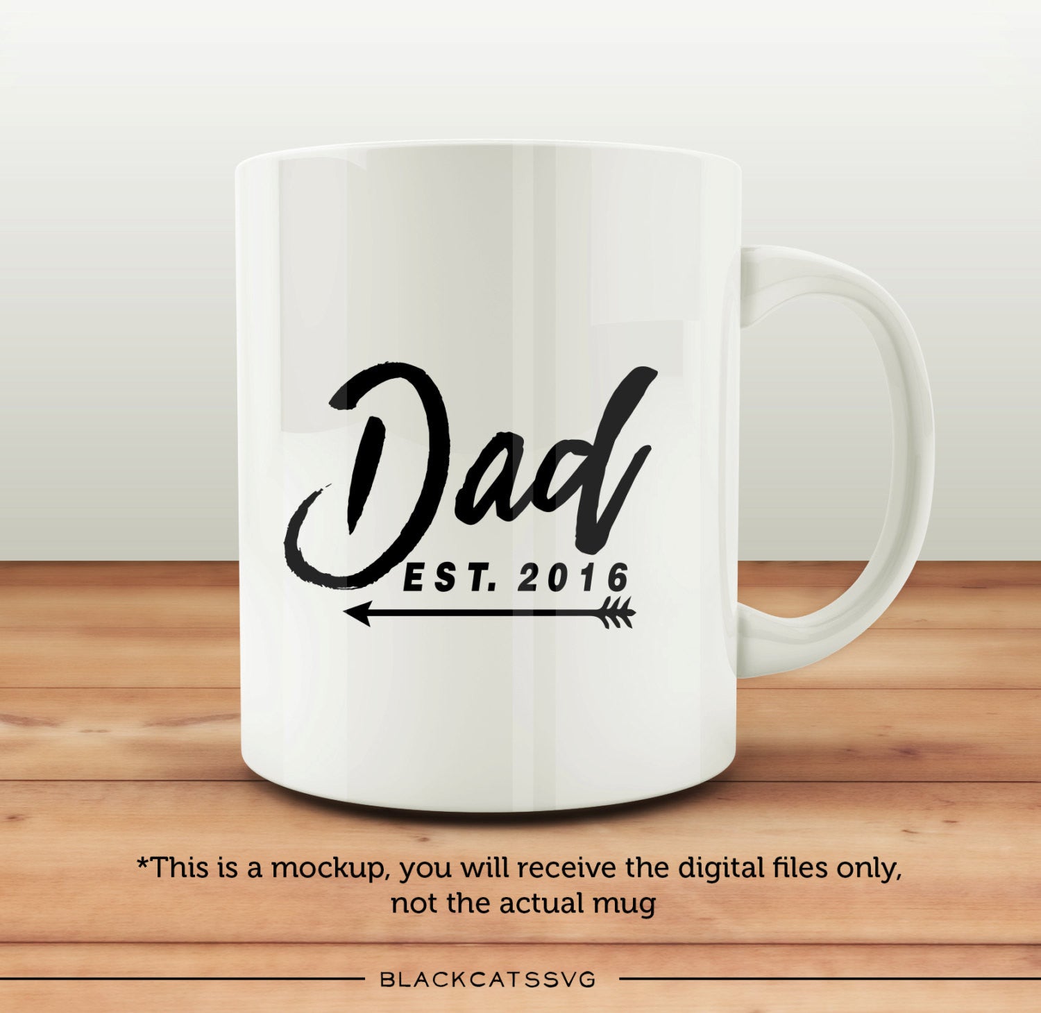 Dad est 2016 SVG file Cutting File Clipart in Svg, Eps, Dxf, Png for Cricut & Silhouette Dad announcement new baby svg arrow - BlackCatsSVG
