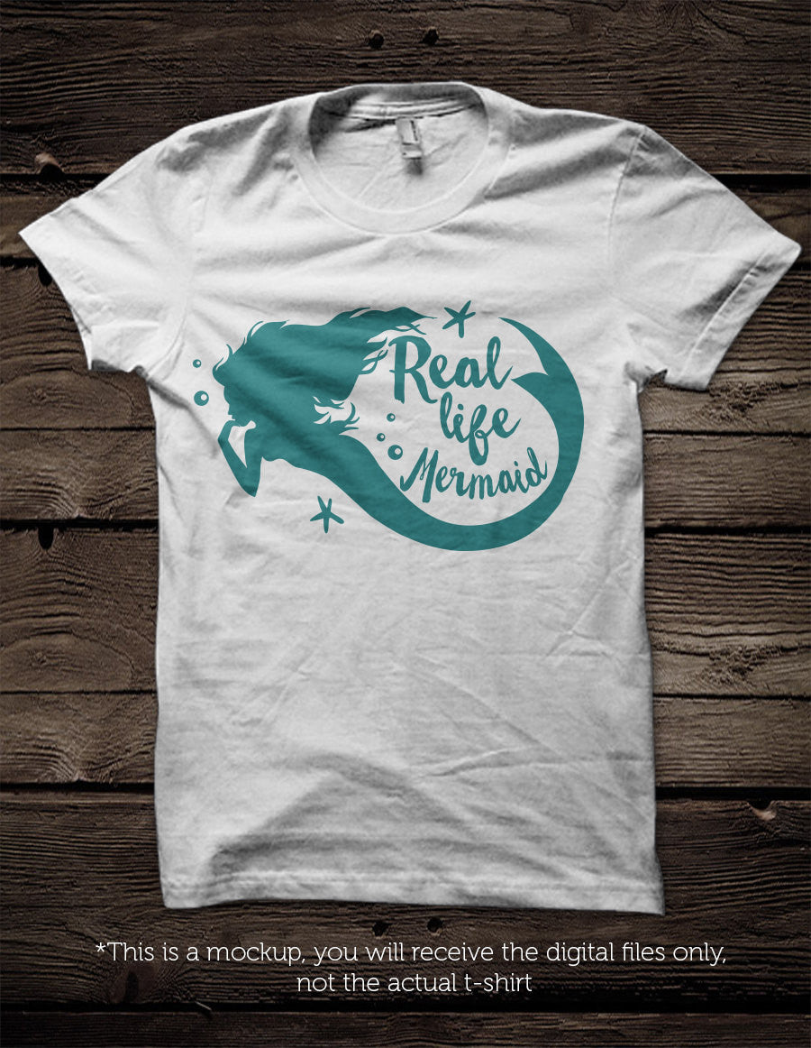 Real life mermaid SVG file Cutting File Clipart in Svg, Eps, Dxf, Png for Cricut & Silhouette svg - BlackCatsSVG