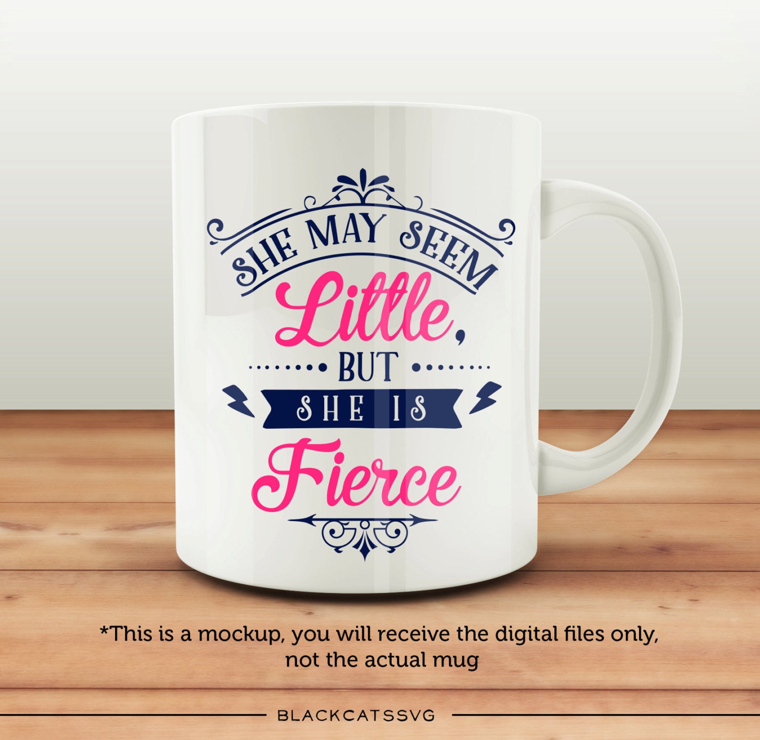 She may seem little but She Is Fierce  SVG file Cutting File Clipart in Svg, Eps, Dxf, Png for Cricut & Silhouette - BlackCatsSVG