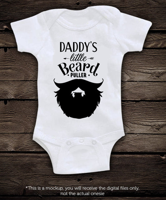 Daddy's little beard puller svg  file Cutting File Clipart in Svg, Eps, Dxf, Png for Cricut & Silhouette  svg little beard SVG - BlackCatsSVG