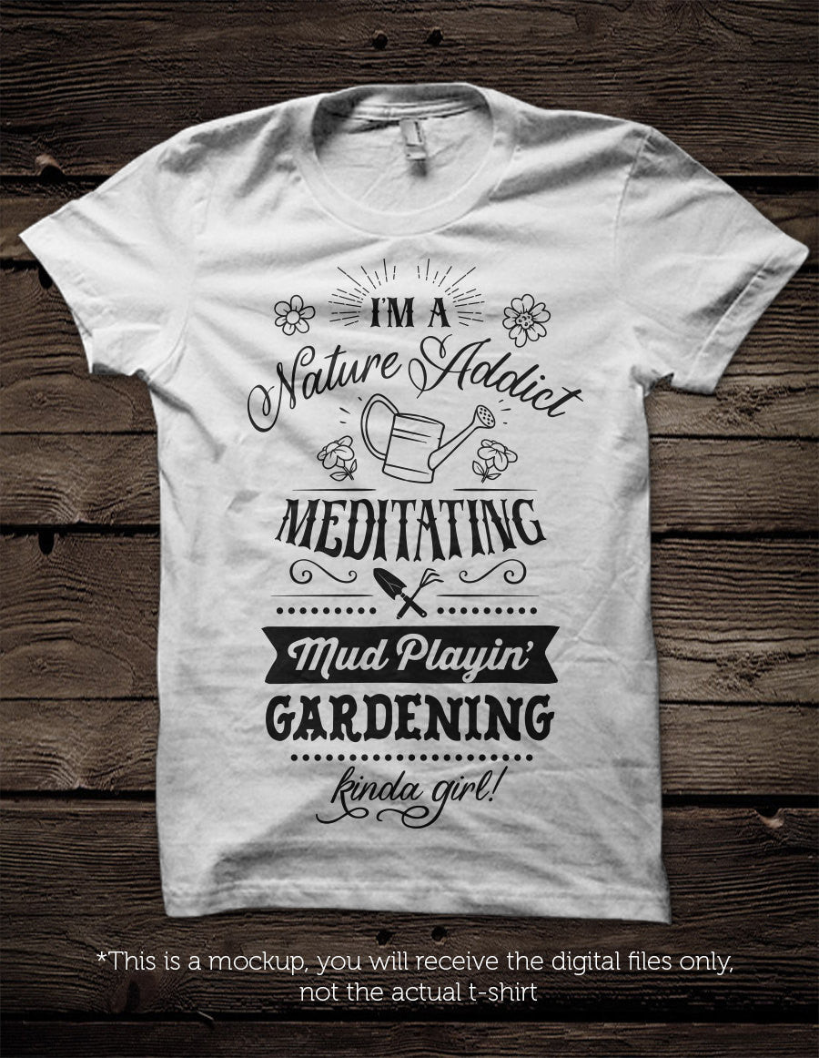 I'm a gardening kinda girl  -  SVG file Cutting File Clipart in Svg, Eps, Dxf, Png for Cricut & Silhouette - BlackCatsSVG