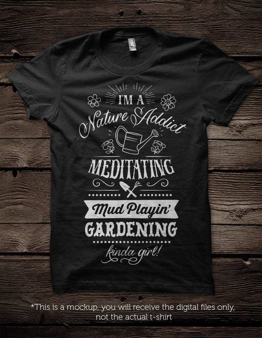 I'm a gardening kinda girl  -  SVG file Cutting File Clipart in Svg, Eps, Dxf, Png for Cricut & Silhouette - BlackCatsSVG