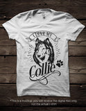 I love my collie -  SVG file Cutting File Clipart in Svg, Eps, Dxf, Png for Cricut & Silhouette - I love my dog - BlackCatsSVG