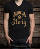 Tell me a story -  SVG file Cutting File Clipart in Svg, Eps, Dxf, Png for Cricut & Silhouette - camping fire - BlackCatsSVG
