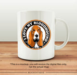 I love my Bloodhound -  SVG file Cutting File Clipart in Svg, Eps, Dxf, Png for Cricut & Silhouette - Bloodhound  svg - BlackCatsSVG