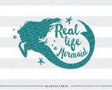 Real life mermaid SVG file Cutting File Clipart in Svg, Eps, Dxf, Png for Cricut & Silhouette svg - BlackCatsSVG