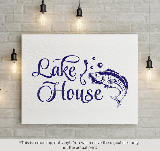 Lake house -  SVG file Cutting File Clipart in Svg, Eps, Dxf, Png for Cricut & Silhouette - BlackCatsSVG