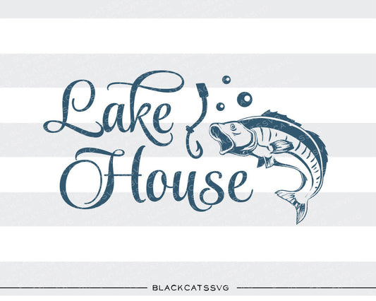 Lake house -  SVG file Cutting File Clipart in Svg, Eps, Dxf, Png for Cricut & Silhouette - BlackCatsSVG