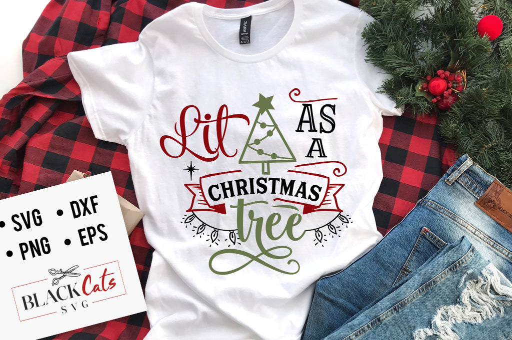Lit as a Christmas tree SVG