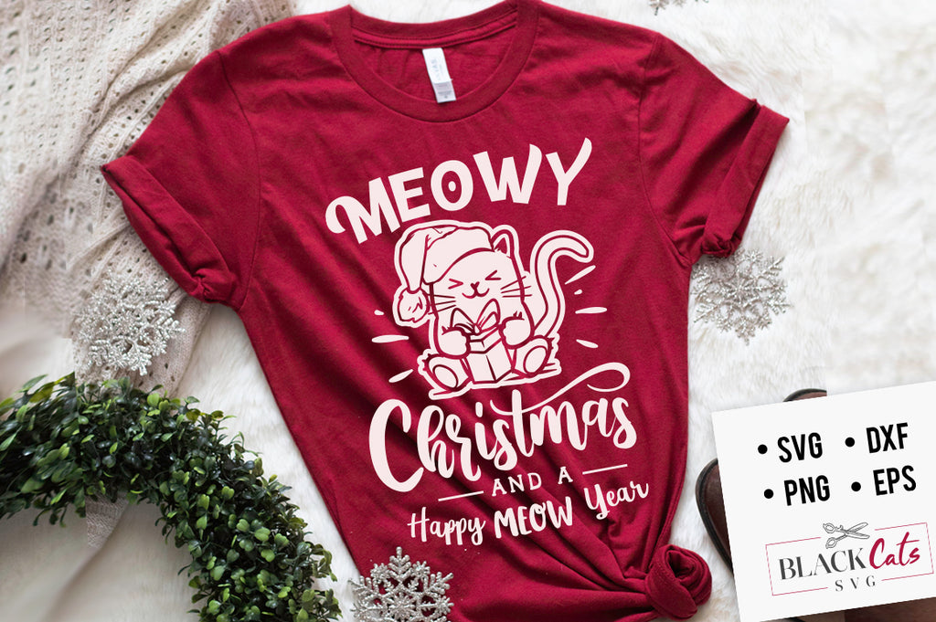 Meowy Christmas - SVG cutting file