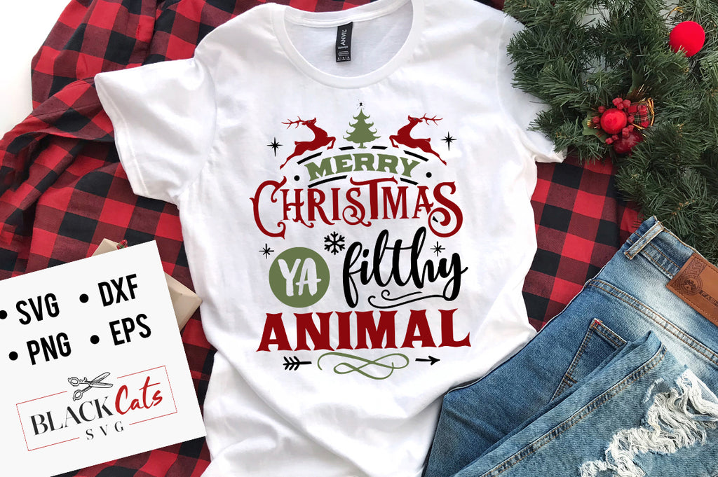 Merry Christmas ya filthy animal SVG