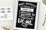 Most difficult times help us define svg