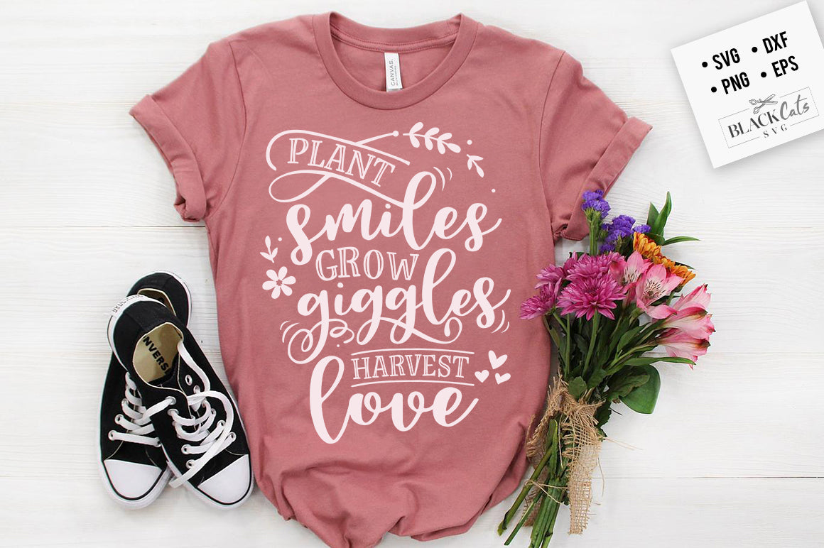 Plant smiles grow giggles SVG