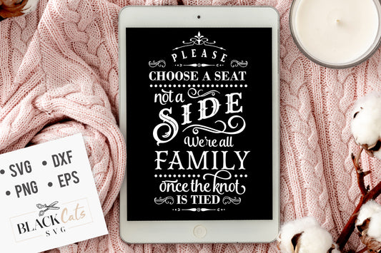 Please Choose A Seat - Once the Knot SVG