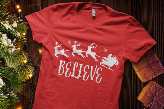 Santa and reindeers SVG cutting file