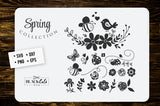 Spring illustrations SVG file Cutting File Clipart in Svg, Eps, Dxf, Png for Cricut & Silhouette