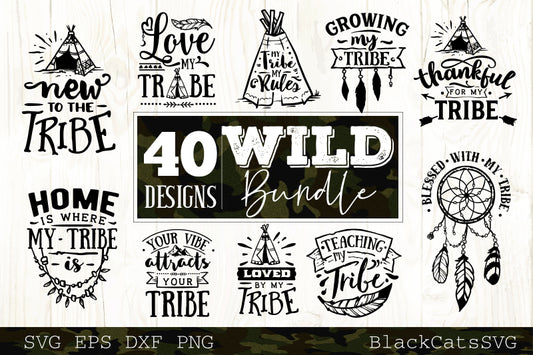 Wild and boho SVG bundle 40 designs Wild Spirit SVG bundle