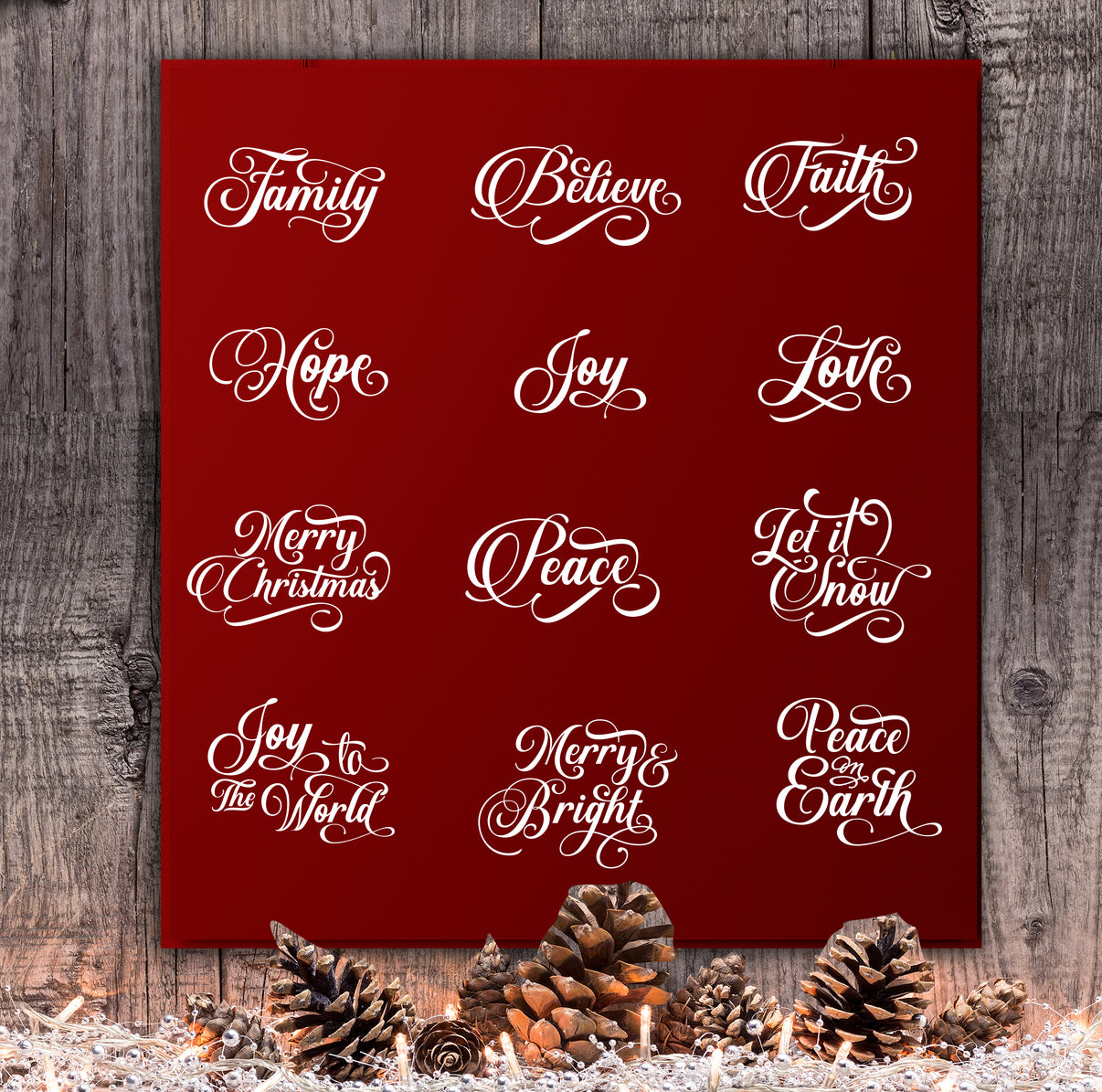 Christmas word art collection SVG cutting file BlackCatsSVG